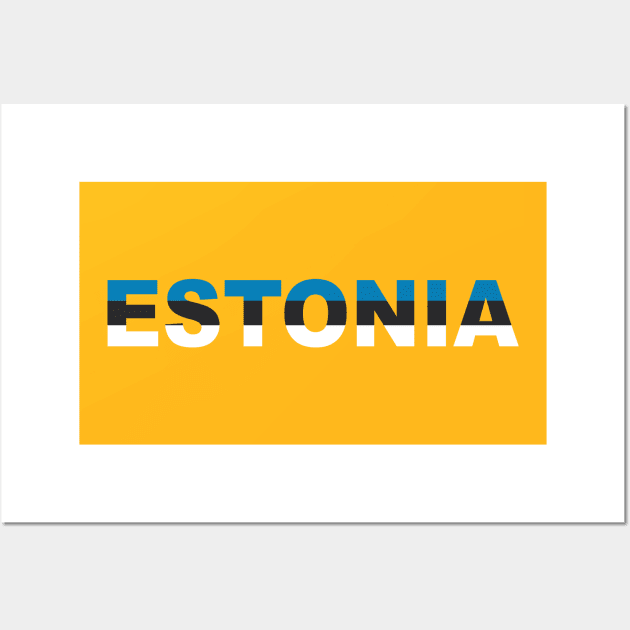 Flag Estonia Text Wall Art by RubyCollection